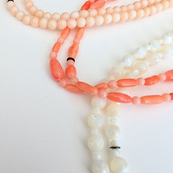 3 vintage single strand glass beaded necklaces - Picture 12 of 13
